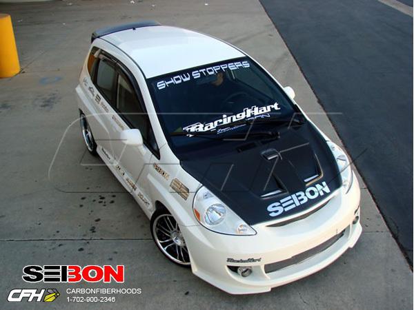 Seibon carbon fiber mg-style carbon fiber hood kit auto body honda fit 07-08 new