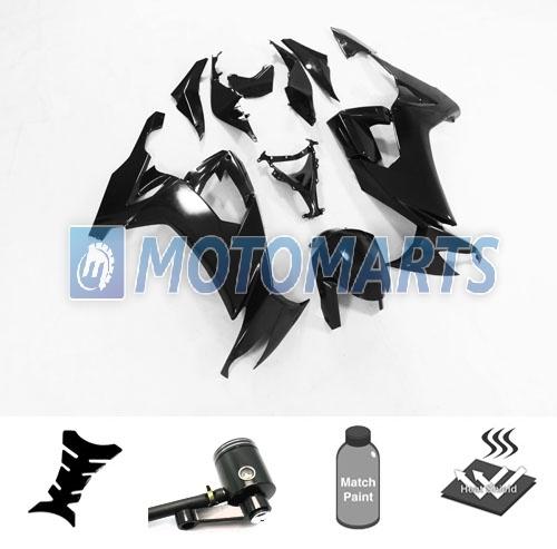 Bundle inj fairing w/ brake fluid reservoir for kawasaki ninja zx 10r 08 09 lblk