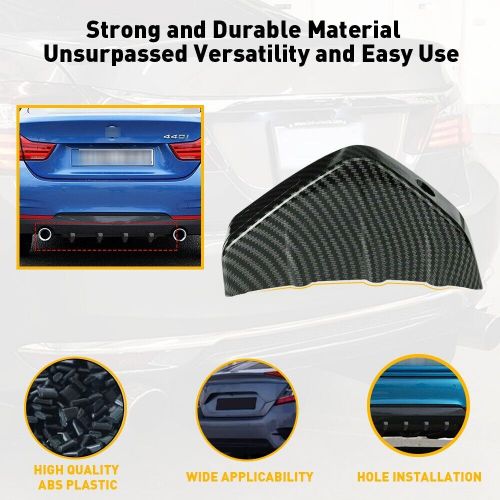 Universal rear bumper diffuser spoiler lip splitter shark fin trim cap covers us