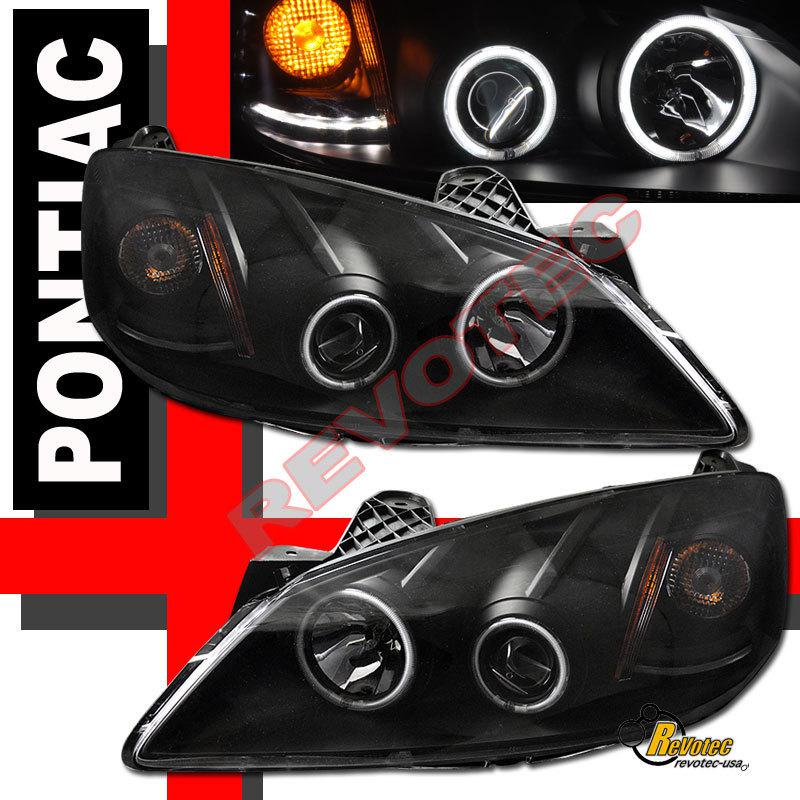 05 06 07 08 09 pontiac g6 ccfl halo led projector headlights black 1 pair