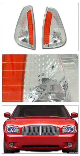 Topline for 2006-2010 dodge charger chrome amber signal parking corner lights