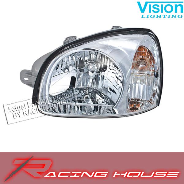 L/h headlight driver side lamp kit unit fit 2003 03 hyundai santa fe lx gls