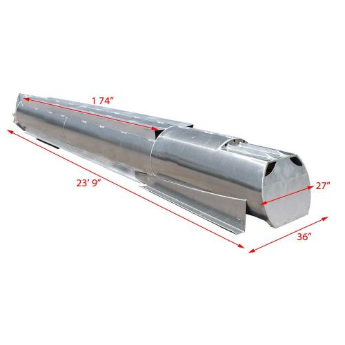 Pontoon boat float tube transom log | 23 ft x 27 inch w/ strakes