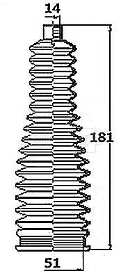 Steering rack boot bsg3454 borg &amp; beck gaiter bellow a4514600196 quality new