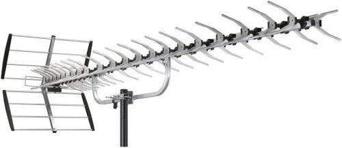 Long range uhf- hdtv 91 element yagi antenna silver, black