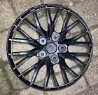 Bdk kt1068pbk premium 16&#034; inch hubcap wheel cover black 5 lug