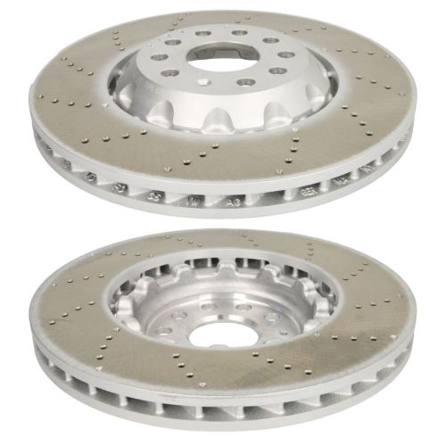 Shw peformance front drilled brake discs 340x30mm x2 for vw golf mk7 r, gti, tcr