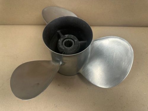 Clean used oem mercury  14 1/2 x 17 stainless outboard propeller # 48-79830a4