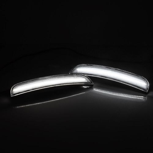 Clear lens front &amp; rear white led side marker lights for 2015-2022 dodge charger