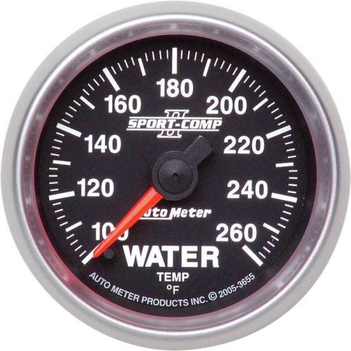 Auto meter sport comp ii series 2-1/16&#034; full sweep 100�-260� f electric water