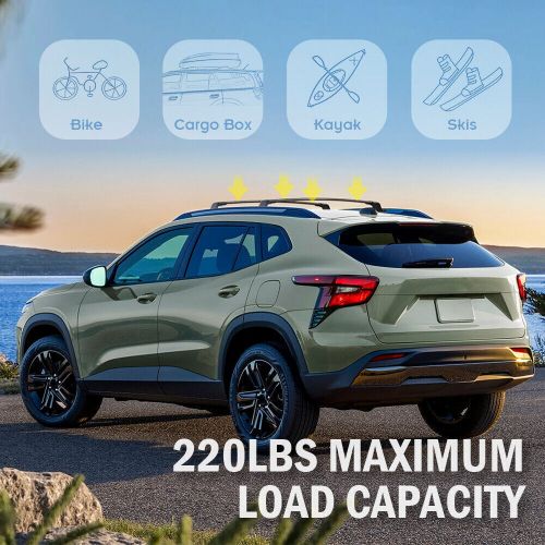 For chevrolet chevy trax 2rs activ lt 2023-2025 220lbs cross bar roof rack rail