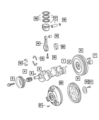 Genuine mopar crankshaft 5159230aa