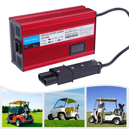 48 volt 12amp golf cart charger 700w fit for g19-g22-&#034;barrel&#034; 2 pin style plug