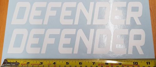 Defender sticker / decal white x2 rs1 28cm