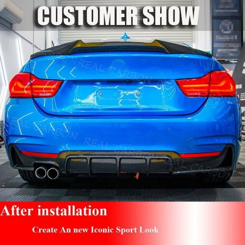 Fit for bmw 4 series f36 428i 430i 2013-2019 real carbon rear trunk spoiler wing