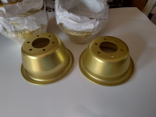 4 vintage trophy go kart wheels, new 5 inch gold anodized w/tubeless kits