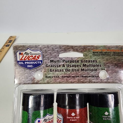 Lucas multi-purpose greased 3 oz mini tubes 2 x-tra heavy duty &amp; 1 red tacky #2