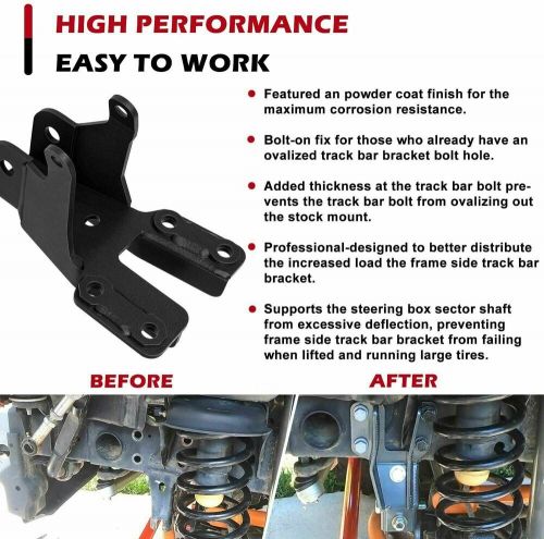 8869-01 front track bar &amp; sector shaft brace for jeep wrangler jl jlu &amp; jt 2021