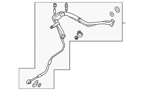 Genuine ford suction &amp; discharge hose assembly al3z-19a834-a