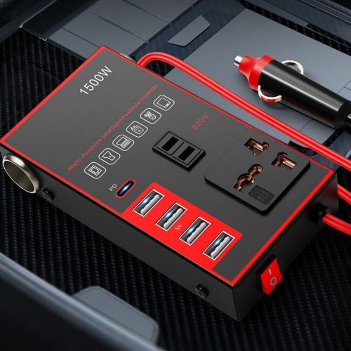 Powerful car power inverter 12v 24v with usb 3 0 fastener speed charging