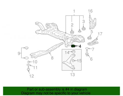 Genuine mitsubishi suspension cross-member stop mn101013