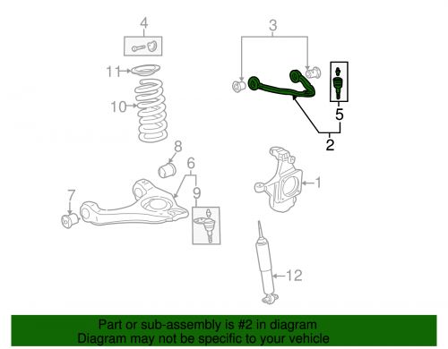 Genuine gm front driver side upper suspension control arm 23428569