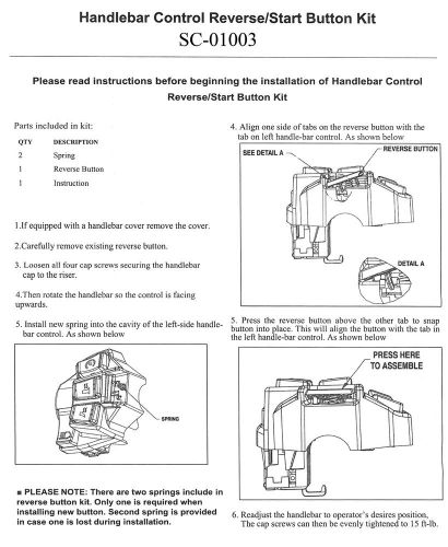 SPI Replacement Start / Reverse Button Kit for Yamaha Replaces 8MS-H296K-00-00, US $17.95, image 2