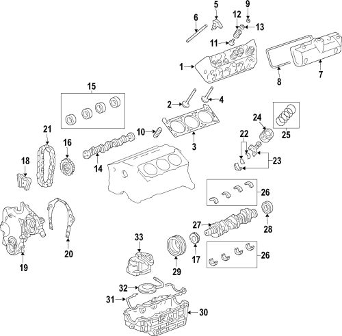 Genuine gm engine camshaft bearing 89018071