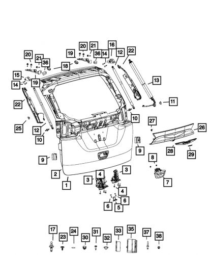 Genuine mopar rivet 6511182aa