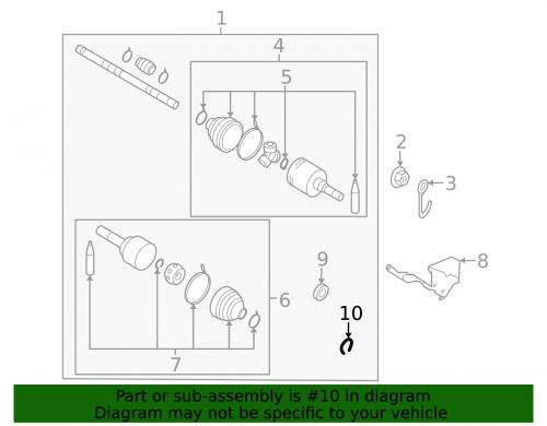 Genuine nissan axle seal clip 38225-ed50a