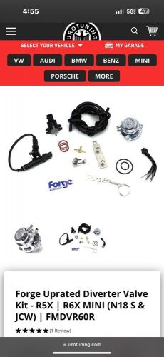 Forge uprated blow off valve kit - r5x | r6x mini cooper s(n18 &amp; jcw) | fmdvr60r