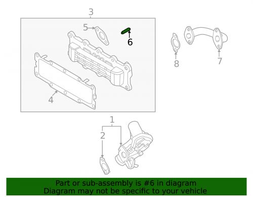 Genuine hyundai egr cooler stud 11533-08206-k