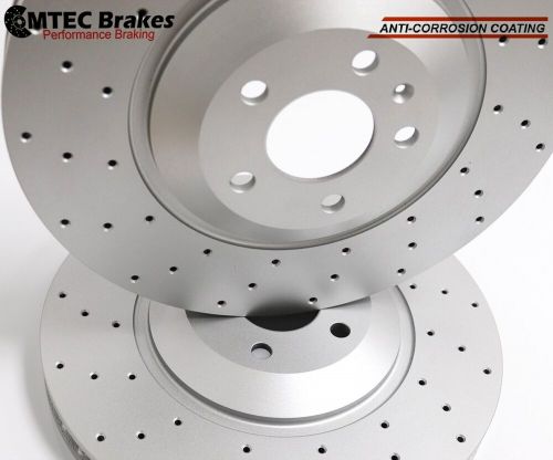 Audi s8 5.2 fsi quattro 06-10 front cross drilled brake disc 385mm mintex pads