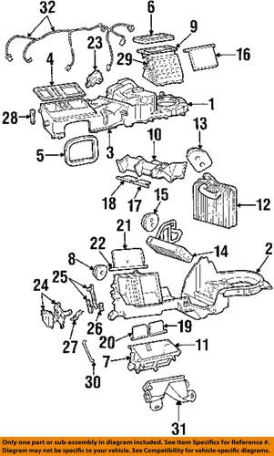 Jeep oem 5012727aa evaporator & heater-seal