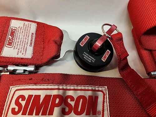 Simpson racing 29104r harness - camlock - 5 point - 62&#034;- pull down - read