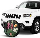 Tropical flowers print tires cover customized wheel cover fits tire for many