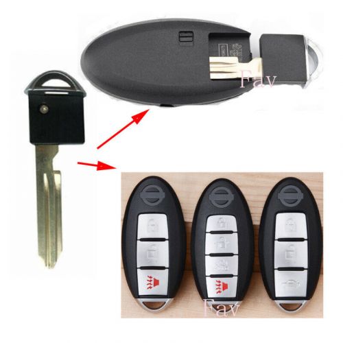 10 x smart key uncut blank insert emergency blade repalce for infiniti nissan