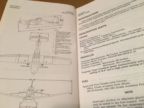 1983 cessna ag husky t188c pilot&#039;s information manual