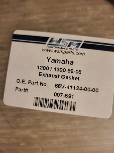 Wsm yamaha 1200 / 1300 exhaust gasket 007-591, 66v-41124-00-00, 66v-41124-01-00