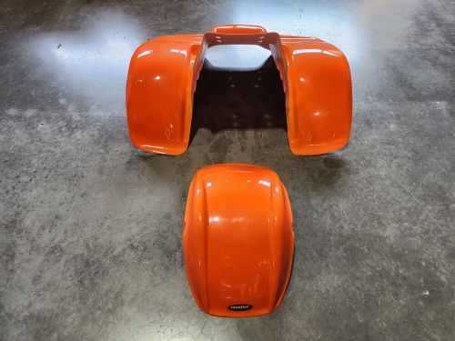 Honda atc70 78 - 85 plastic zest orange front and rear fender set plastics