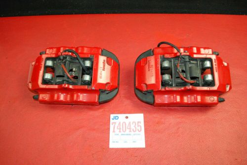 Porsche 958 cayenne gts pair rear brake calipers left right brembo big red oem