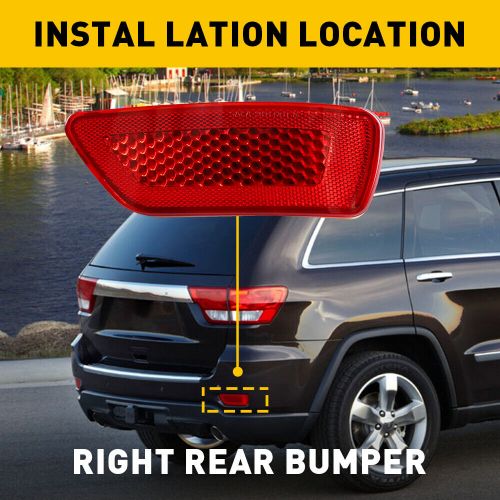 Right for 2011-2016 dodge journey jeep compass rear bumper reflector light lamp