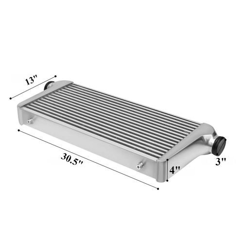 30.5&#034;x13&#034;x4&#034; aluminum intercooler universal 775 x 330 x 102mm 3&#034; inlet/outlet