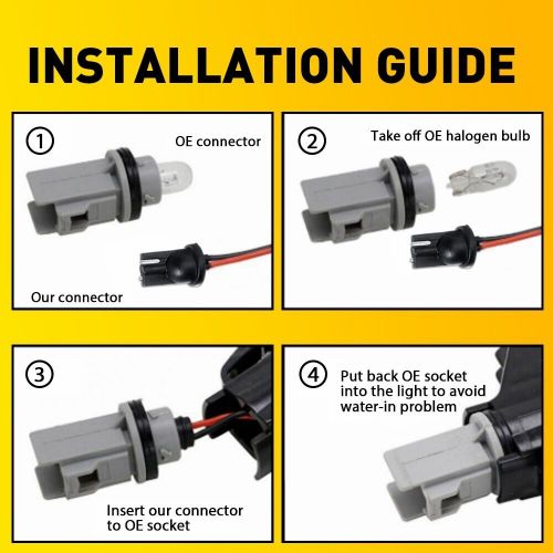2x Dynamic Front LED Fender Side Marker Light Clear For VW Golf MK4 Jetta Passat, US $16.99, image 4