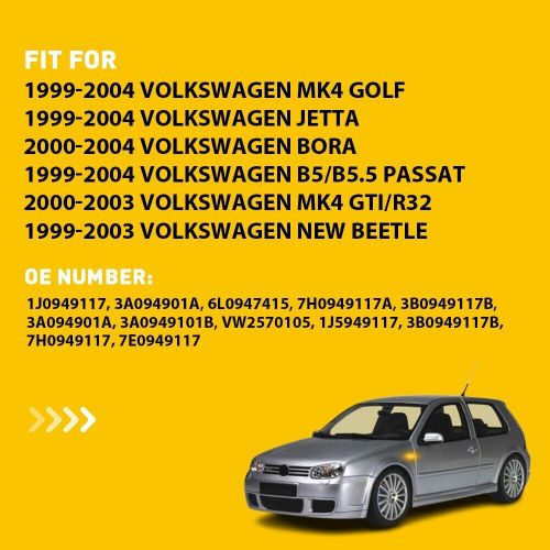 2x Dynamic Front LED Fender Side Marker Light Clear For VW Golf MK4 Jetta Passat, US $16.99, image 7