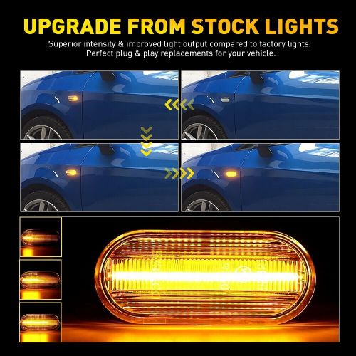 2x Dynamic Front LED Fender Side Marker Light Clear For VW Golf MK4 Jetta Passat, US $16.99, image 9