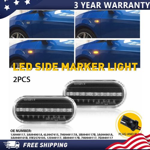 2x Dynamic Front LED Fender Side Marker Light Clear For VW Golf MK4 Jetta Passat, US $16.99, image 11