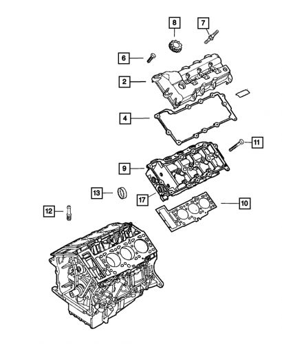 Genuine mopar cylinder head cover isolator 4792321ac