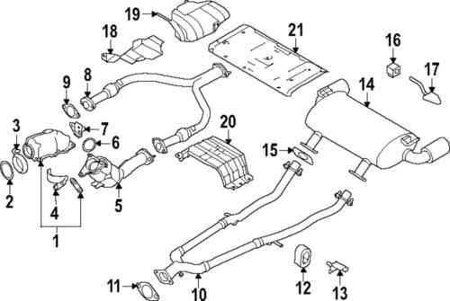 Genuine nissan converter &amp; pipe bracket 20817-5cb0c