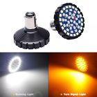 Front 2&#034; led turn signal light 1157 bulb for harley touring road glide limited